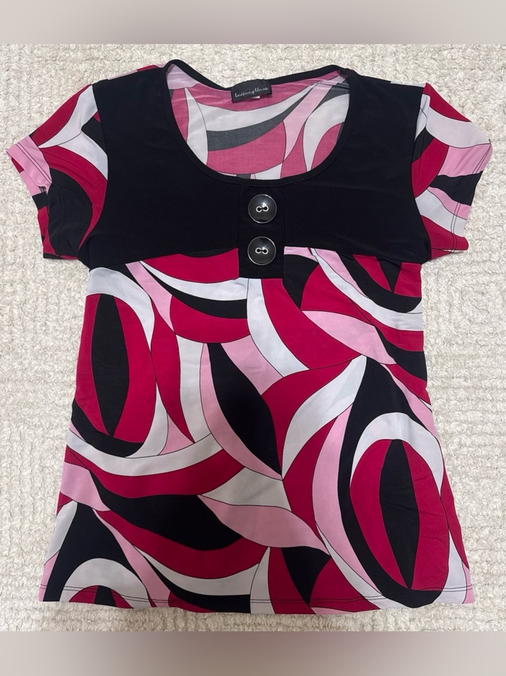 Brittany Black Y2K blouse